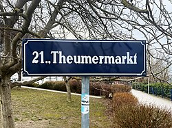 Straßenschild des Theumermarkt.
