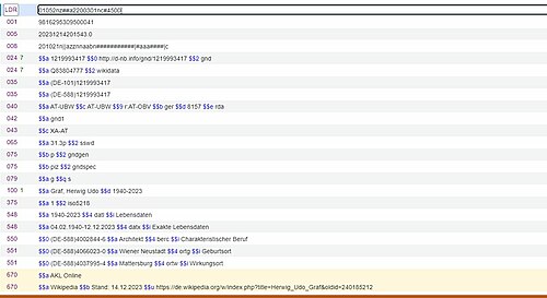 ALMA Screenshot - GND-Bearbeitung