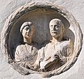 Römisches Relief-Medaillon (Porträt-Grabstein eines römischen Ehepaares)