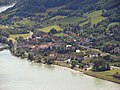 Aggsbach Markt von der Burgruine Aggstein aus gesehen